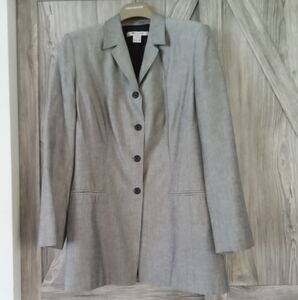 Nygard Collection Linen Blend Long Blazer Jacket 12